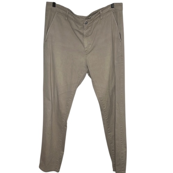 Adriano Goldschmied Supply Tan Standard Issue Slim Khaki Pants Men Size 36 SPOT - Picture 1 of 6